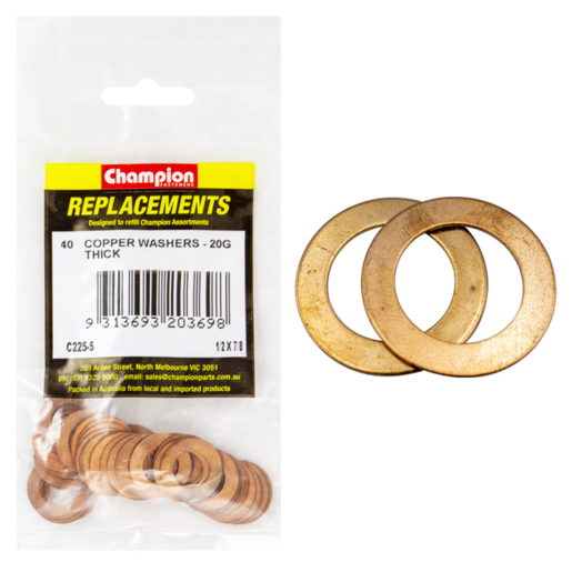 Champion 1/2 Copper Washers - C225-5