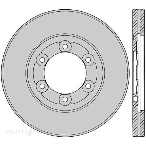 Protex Front Ultra 4WD Disc Rotor - DR12393