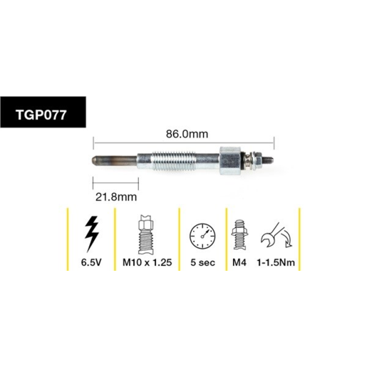 Tridon Diesel Glow Plug - TGP077