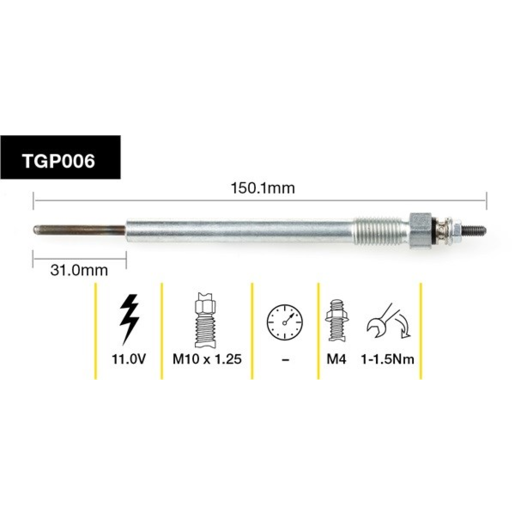 Tridon Diesel Glow Plug - TGP006