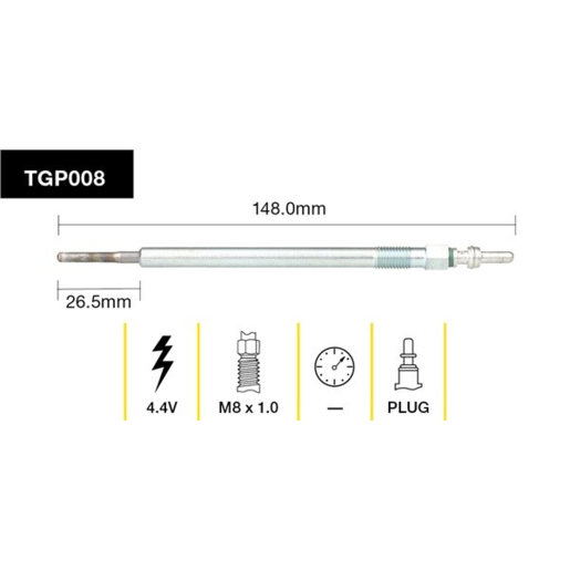 Tridon Diesel Glow Plug - TGP008