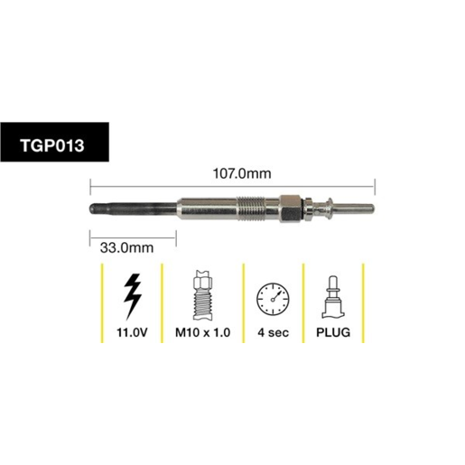 Tridon Diesel Glow Plug - TGP013