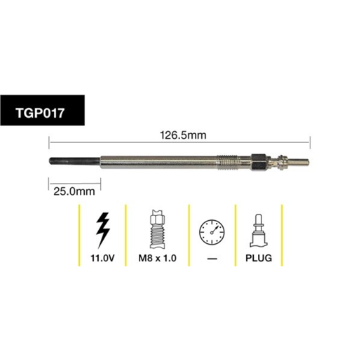 Tridon Diesel Glow Plug - TGP017