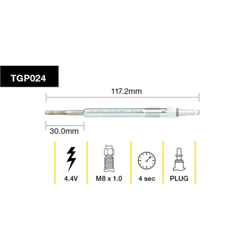 Tridon Diesel Glow Plug - TGP024