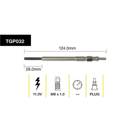 Tridon Diesel Glow Plug - TGP032