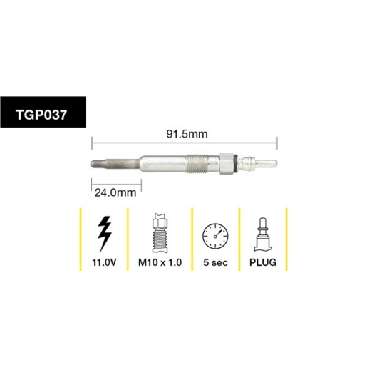 Tridon Diesel Glow Plug - TGP037