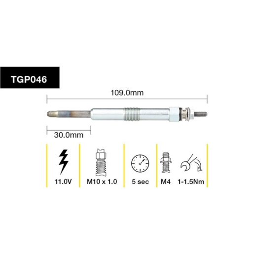 Tridon Diesel Glow Plug - TGP046