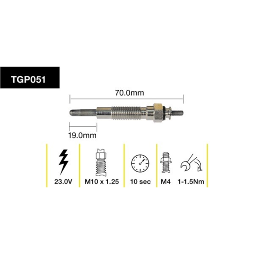 Tridon Diesel Glow Plug - TGP051