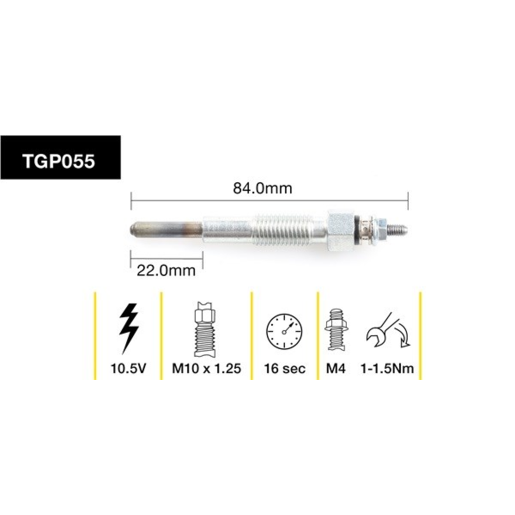 Tridon Diesel Glow Plug - TGP055