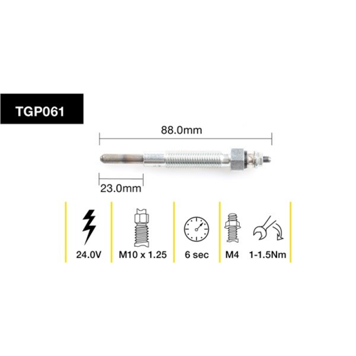 Tridon Diesel Glow Plug - TGP061