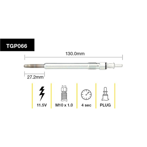 Tridon Diesel Glow Plug - TGP066