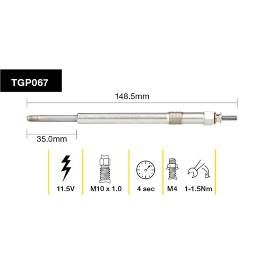 Tridon Diesel Glow Plug - TGP067