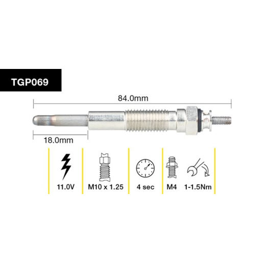 Tridon Diesel Glow Plug - TGP069