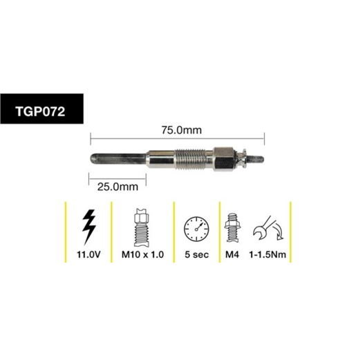 Tridon Diesel Glow Plug - TGP072