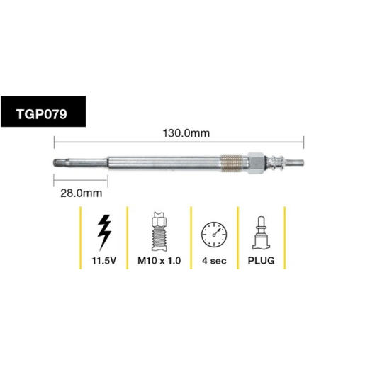 Tridon Diesel Glow Plug - TGP079