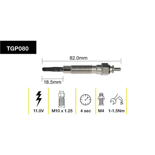 Tridon Diesel Glow Plug - TGP080