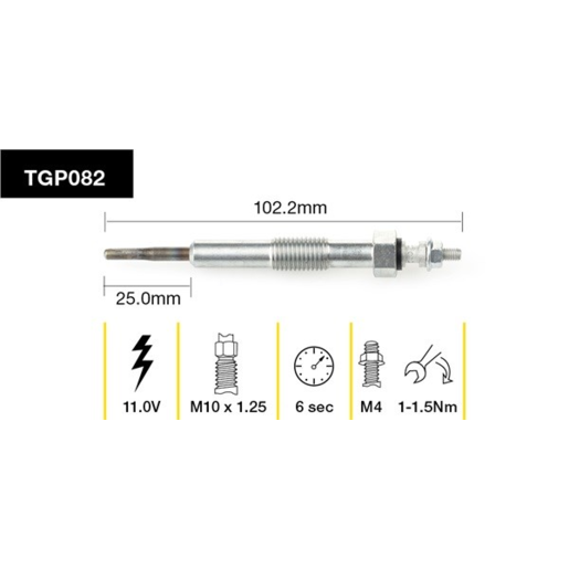 Tridon Diesel Glow Plug - TGP082