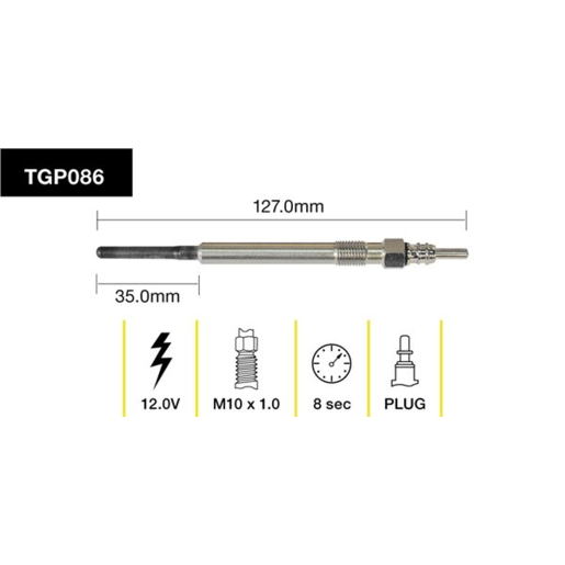 Tridon Diesel Glow Plug - TGP086