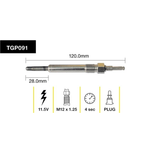 Tridon Diesel Glow Plug - TGP091