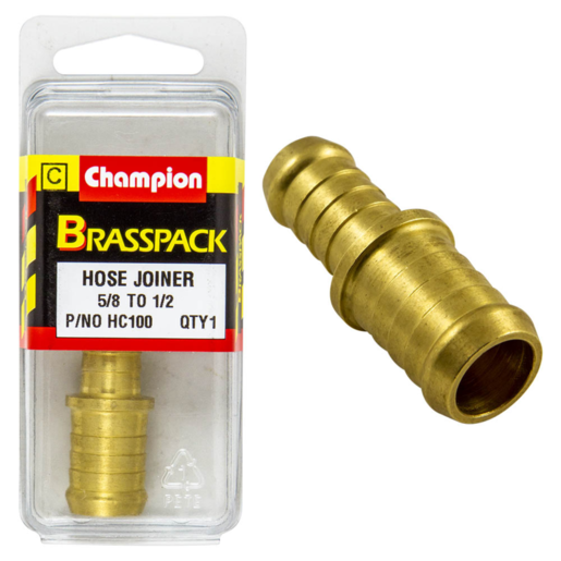 Champion 5/8-1/2 Hose Joiner-Straight-Reducing-Brass - HC100