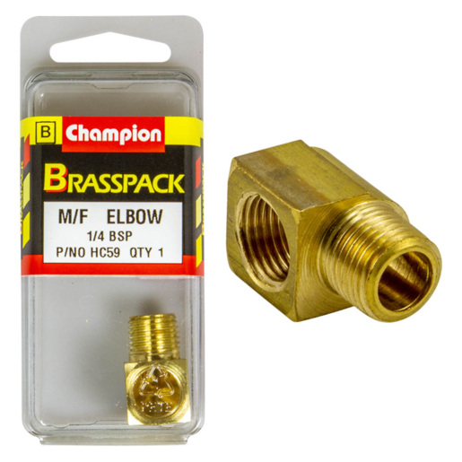 Champion 1/4 BSP M/F Elbow Blister - HC59