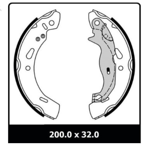 Protex Brake Shoes Rear - N3288