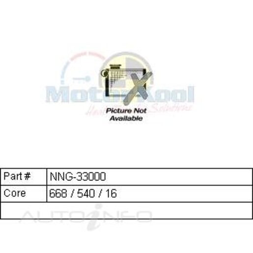 Motorkool A/C Condenser - NNG-33000