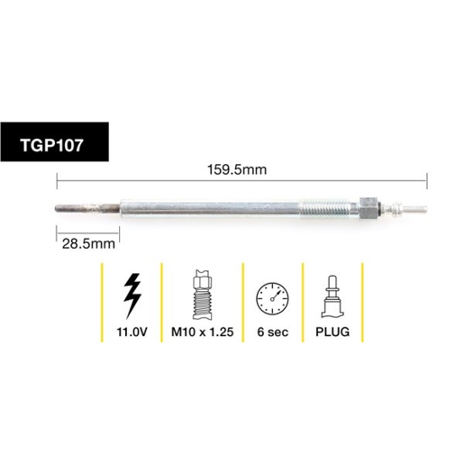 Tridon Diesel Glow Plug - TGP107