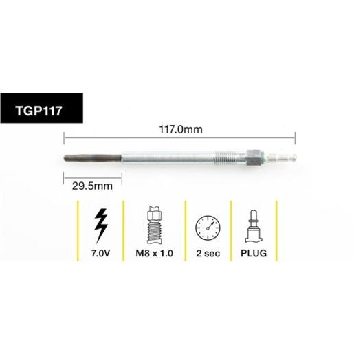 Tridon Diesel Glow Plug - TGP117