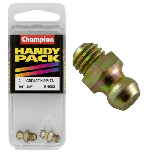 Champion Handy Pack Grease Nipples 1/4" Unf-Straight - BH053