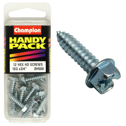 Champion Handy Pack Screw Hex Head 10G x 3/4" CST - BH508