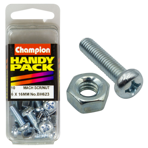 Champion Handy Pack Metric Machine Screw 6 x 16mm CMS - BH623