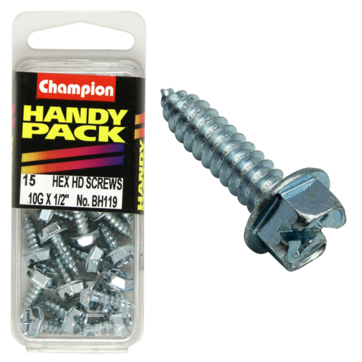 Champion Handy Pack Screw Hex Head 10G x 1/2" CST - BH119