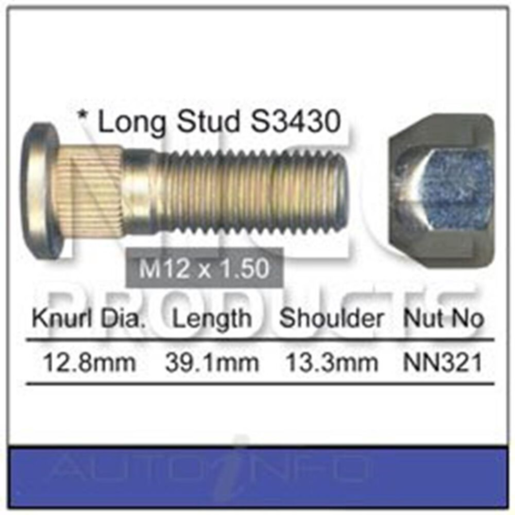 Nice Products Wheel Stud & Nut Set - NS372