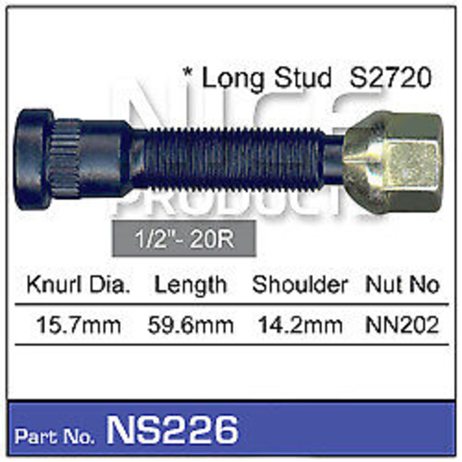 Nice Products Wheel Stud & Nut Set 1/2" 60.1mm - NS226