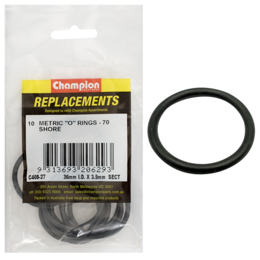 Champion 36mm x 3.5mm Metric O Rings (Sold Individually) - C408-27