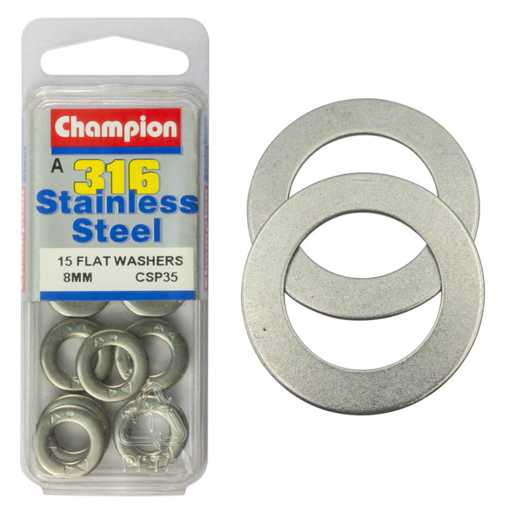 Champion Flat Washers 8mm - CSP35