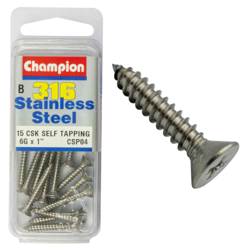 Champion Screw Csk Phillips Stainless Steel 3.5x25mm - CSP04