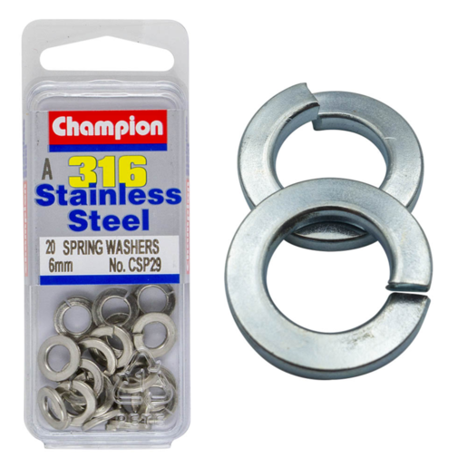 Champion Washer Spring Stainless Steel 6mm 316/A4 - CSP29