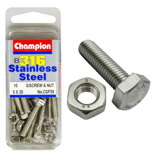 Champion Set Screws & Nuts 5 x 25 - CSP39