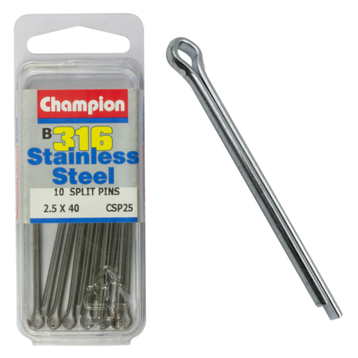 Champion Split Pin Stainless Steel 2.5x40mm 316/A4 - CSP25