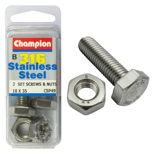 Champion Set Screws & Nuts 10 x 35 - CSP49