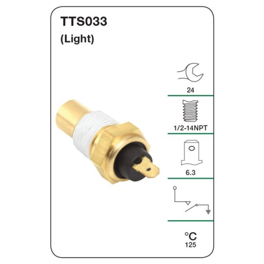 Tridon Water Temperature Switch Warning Light - TTS033