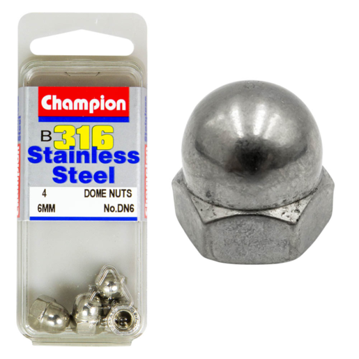 Champion 6mm Dome Nuts 316 - DN6