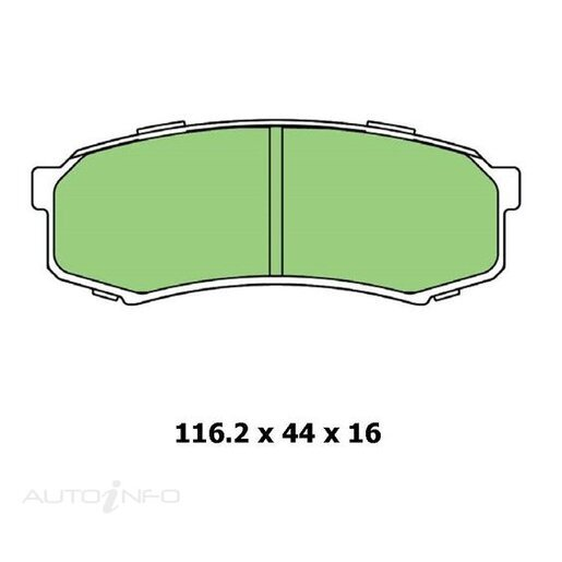 Protex PTX Rear Brake Pads - DB1200B