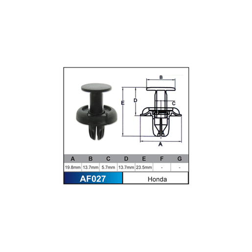 Nice Fastener to Suit Honda AF02710 - AF027-10