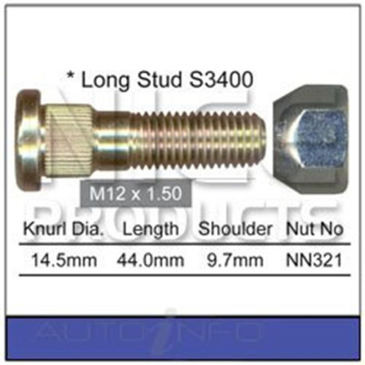 Nice Products Wheel Stud & Nut Set - NS315