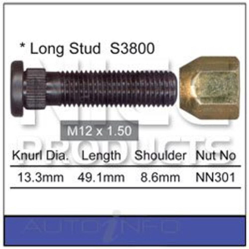 Nice Products Wheel Stud & Nut Set - NS380