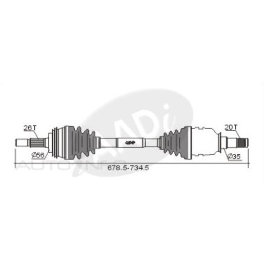 GSP Drive Shaft - Transverse/CV Shaft - CVS.1139