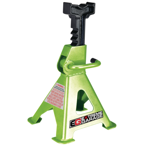 Extreme Garage Neon Green Axle Stands 2000kg Ratchet TY E - EG2000RT-NG